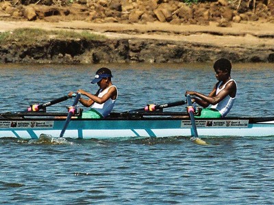 Simphiwe Zono and Unathi Msi winning junior under 15 A double